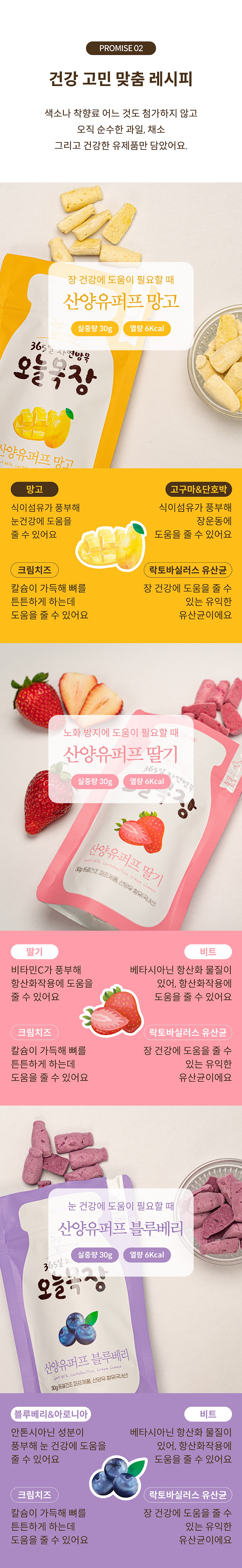 베터 365일 자연방목 오늘목장 산양유퍼프 (딸기/망고/블루베리)-상품이미지-6